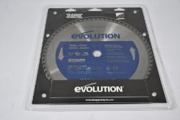 Two Evolution M355TCT - 66CS circular saw blades for steel 355 x 25.4mm x 66T