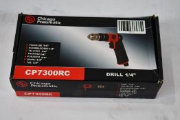 An as new CP7300RC Chicago Pneumatic 1/4″ Pistol Grip Air Drill
