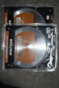 Two as new Evolution multi purpose saw blades 36T (355MM X 25.4MM)