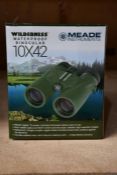 A boxed as new Meade Wilderness 10 x 42 binoculars
