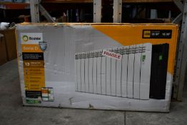 A boxed Rointe Series D electric radiator in white