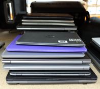 COLLECTION ONLY: A quantity of pre-owned HP laptops sold for parts (All items with hard drives remov