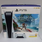 A boxed as new Sony PlayStation 5 Disk Edition Horizon Forbidden West Bundle (M/N: CFI-1116A EAN: 71