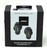 A boxed as new pair of Bose QuietComfort Earbuds II Noise-Canceling In-Ear Headphones in Black (Box