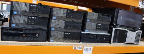 COLLECTION ONLY: A quantity of assorted tower PC's sold for parts (All items with hard drives remove