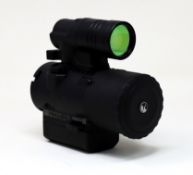 A pre-owned Pulsar Forward F455S Digital Night-Vision Monocular Riflescope Attachment in case.
