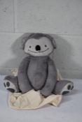 An as new Eco friendly soft 4lb custom weighted plush animal toy for Autism and anxiety