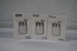 A quantity of MA10 wireless in-ear headphones in charging cases (Approximately 120 items).