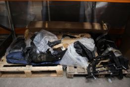 Miscellaneous fitness machine parts and related (sold as spare parts, viewing recommended).