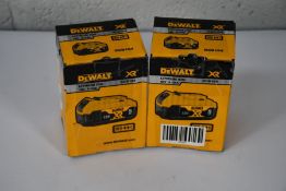 Two as new Dewalt Lithium Ion 18v batteries (DCB184)