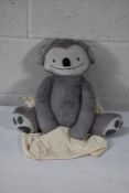 An as new Eco friendly soft 4lb custom weighted plush animal toy for Autism and anxiety