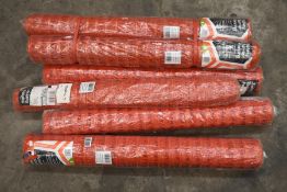 Eight Barrier Mesh Fencing - orange 50 x1m