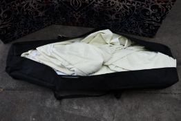 A pre-owned pop up gazebo, size unknown, viewing advised