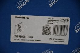 An as new Grohe Grohtherm Thermostatic Mixer For 1 Outlet With Shut Off Valve - Chrome - 24078000