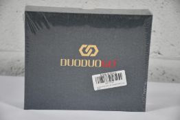 Four boxed DuoDuoGo j6 mobile phones.