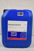 A 20L bottle of Smith and Allan Momentum FSX 0w-30 Synthetic Motor Oil.