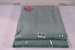 Two Southampton Home Aqua Herringbone throws.
