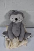 An as new Eco friendly soft 4lb custom weighted plush animal toy for Autism and anxiety