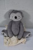 An as new Eco friendly soft 4lb custom weighted plush animal toy for Autism and anxiety