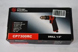 An as new CP7300RC Chicago Pneumatic 1/4″ Pistol Grip Air Drill