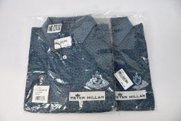 Two Peter Millar PM CS Tech shirts (Size 1 x M, 1 x L)