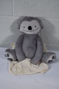 An as new Eco friendly soft 4lb custom weighted plush animal toy for Autism and anxiety
