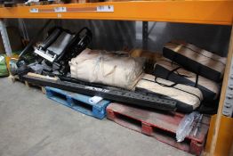 Miscellaneous sports and leisure related items to include kettlebells and tents.