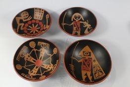 Approximately 20 Latin American Style Pottery Bowls (various designs).