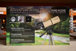 A boxed as new Meade Adventure Scope refracting telescope