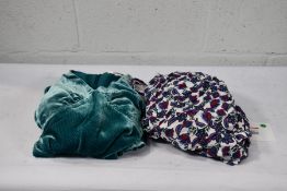 A Diane Von Furstenberg Manal Two Dress (Teal, size 0) and a Claudie Pierlot 221 Rosemary print Clai