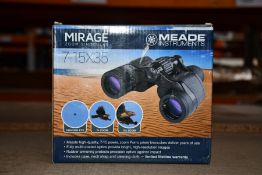 A boxed as new Meade Mirage 7 - 15 x 35 binoculars
