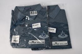 Two Peter Millar PM CS Tech shirts (Size 1 x XL, 1 x XXL)
