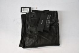A pair of Joseph den-pants leather stretch trousers (Size 36) with tags