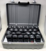 A lot of fifty pre-owned MSI 400EU Response Handsets in a foam lined hard case (Sold as seen).