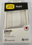 Sixty boxed as new OtterBox React Series Cases in Clear for Samsung Galaxy A02s (EAN: 840104251546).