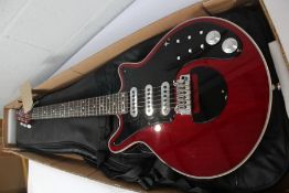 A pre-owned Brian May Red Special Electric Guitar with gig bag.