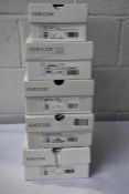Five pairs of boxed Geox shoes/trainers