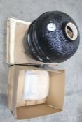An as new 18 Inch Ceramic Kamado Charcoal Egg BBQ - Black (No Box).