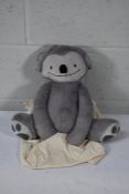 An as new Eco friendly soft 4lb custom weighted plush animal toy for Autism and anxiety