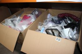 Two Boxes of as new clothing and related items to include Airydress (Approx. 80 items)