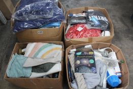 A large quantity of miscellaneous items to include clothing and hardware (four boxes).