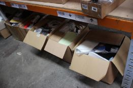 Six boxes of assorted miscellaneous items to include plug socket, ceramic oil burner and more.