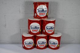 Twelve rolls of Scottex Jumbo Kitchen Roll.