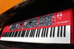 A pre-owned Nord Stage 3 Hammer Action 88 Digital Piano (with soft case and pedals).