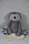 An as new Eco friendly soft 4lb custom weighted plush animal toy for Autism and anxiety