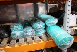 Seven rolls of as new green debris netting (Various sizes).