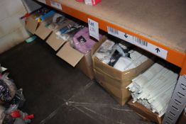 Five boxes of assorted miscellaneous items to include AA batteries, baby wipes and more.