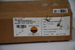 A West Elm Mid Century Rod 44-108 in Antique Brass/Cool Walnut