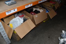 Four boxes of assorted as new clothing (approx 80 items) to include Fortnite Theme T-shirts.