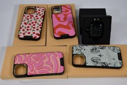 Four Burga Elite phone cases for iPhones and a Burga Air Pod case.